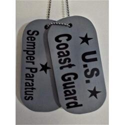 Replica Military Dog Tags - U.S. Coast Guard, Semper Paratus - Retirement Gift - Wall Plaque - USCG - Wall Hanger - Veteran Decor