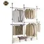 PRINCE HANGER, Double 2tier Pants Hanger, Silver, Steel, 38mm Heavy Duty, Closet Organizer, Clothing Rack, PHUS-0031, Made in Korea