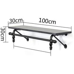 Coat Racks Retro Clothing Store Display Stand Wall-Mounted Hanger Clothes Hanger Shelf (Size : 100cm)