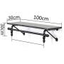 Coat Racks Retro Clothing Store Display Stand Wall-Mounted Hanger Clothes Hanger Shelf (Size : 100cm)