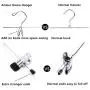 Amber Home Heavy Duty Chrome Metal Add on Hanger Stackable Hanger Multi Pants Clothes Hanger with Clips Set of 12 Amber Home Heavy Duty Chrome Metal Add on Hanger Stackable Hanger Multi Pants Clothes Hanger with Clips Set of 12