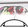 YOTHG Velvet Hangers, 10pcs Non Slip No Shoulder Bump Suit Hangers, 360 Degree Swivel Hook, Space Saving Clothes Hangers, Rounded Hangers for Coat,Sweater(Black)