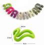 20Pcs Flocking Clothes Hanger Mini Anti-Clip Save Room Hanger Clothes Hook Random Color