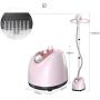 HWZXBCC Hanging Ironing Machine, Portable Vertical Mini Electric Clothes Steamer Hand-Held Steam Iron Wrinkles Remover Travel Home Office Fast Heat-Up,Pink(Color : Pink)