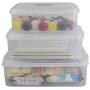 Ggbin Plastic Boxes with Lid, Clear, Clear Storage Containers(6Qt, 8Qt, 12Qt)