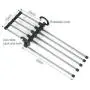 LFSHYP Clothes Hangers Newest Hot Fashion 5 in 1 Pant Rack Shelves Stainless Steel Multi-Functional Wardrobe Magic Hanger Black