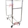 Proline Amazon Double Parrallel Bar Adjustable Clothes Rack Hanger Retail w/Swivel Wheels