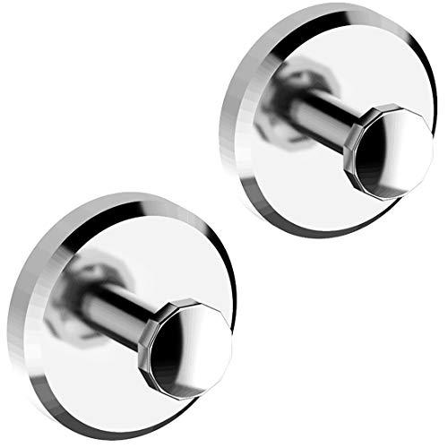 HOME SO Bathroom Hook with Suction Cup Holder, Diamond Collection - Removable Shower & Kitchen Hooks Hanger for Towel, Bath Robe, Coat, Loofah (Chrome 2-Pack) HOME SO Bathroom Hook with Suction Cup Holder, Diamond Collection - Removable Shower & Kitchen Hooks Hanger for Towel, Bath Robe, Coat, Loofah (Chrome 2-Pack)