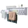 Tangkula Wall Mount Drying Rack Bathroom Home Expandable Towel Rack Drying Laudry Hanger Clothes Rack (Wood)