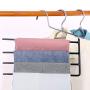 Pants Hanger Multi-Layer Jeans Trouser Hanger Closet Stainless Steel Rack Space Saver for Tie Scarf Shock Jeans Towel Clothes（3 Pack ）