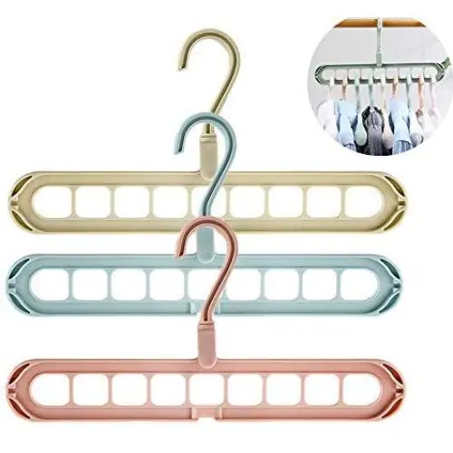 SUNTRADE 3PCS Space Saving Multi-Function Hangers Nine-Hole Hanger Heavy Clothes Suit Pants Coat Skirt SUNTRADE 3PCS Space Saving Multi-Function Hangers Nine-Hole Hanger Heavy Clothes Suit Pants Coat Skirt