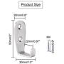 uxcell 5pcs Wall Hook Stainless Steel Wall Mounted Hooks Coat Towel Wall Clasp Bedroom Clothes Hangers W Screws Silver Tone