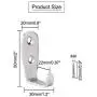 uxcell 5pcs Wall Hook Stainless Steel Wall Mounted Hooks Coat Towel Wall Clasp Bedroom Clothes Hangers W Screws Silver Tone