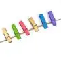 Mini Natural Wooden Clothespins with Jute Twine, 100pcs, 1.4 Inch Photo Paper Peg Pin Craft Clips with 320ft Natural Twine for Scrapbooking, Arts & Crafts, Hanging Photos (10 Colors)