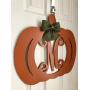 Monogram Pumpkin Door Hanger - Fall Door Hanger - Pumpkin Initial Wreath - Autumn Door Hanger - Pumpkin Wreath - Door Pumpkin Decor