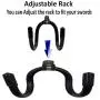 Flexible Adjustable W Rack, Multifunction Wall Mount Display Stand, Multipurpose Holder Hooks, Universal Organizer Storage Clips, Wall Hanger for Skateboard, VR Headset, Sword, Hat, Helmet, Coat, etc