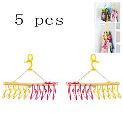 HJYPYJ Magic Hanger,PP Multifunction Folding Hanger,Durable Space-Saving Organizer Hangers, Non-Slip/B / 5 pcs