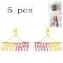 HJYPYJ Magic Hanger,PP Multifunction Folding Hanger,Durable Space-Saving Organizer Hangers, Non-Slip/B / 5 pcs