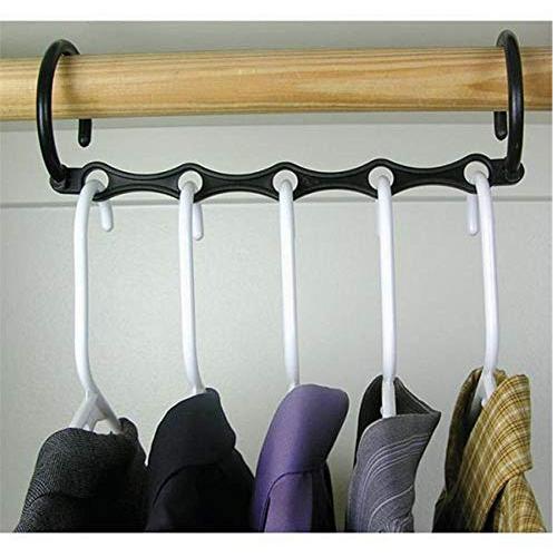 10PC Random Color 5 Holes Multi-Door Holder Circle Clothes Hanger Decoration Clothes Holders Multifunction Paste Plastic Scarf Clothes Hanger