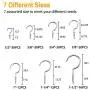 150Pcs Screw-in Cup Hooks Kit, Ceiling Hooks Screw-in Wall Hooks Plant Hooks Kitchen Hooks,Cup Hooks in 7 Size for Hanging Indoor & Outdoor Use-(1/2 '', 5/8'', 3/4 '', 7/8'', 1 , 1-1 / 4 '', 1-1 / 2'') 150Pcs Screw-in Cup Hooks Kit, Ceiling Hooks Screw-in Wall Hooks Plant Hooks Kitchen Hooks,Cup Hooks in 7 Size for Hanging Indoor & Outdoor Use-(1/2 '', 5/8'', 3/4 '', 7/8'', 1 , 1-1 / 4 '', 1-1 / 2'')
