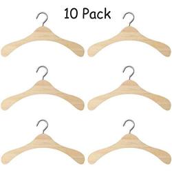 KonanAI15 Non-Slip Wooden Hangers Wooden Non-Slip Space Saving Mini Laundry Hook Clothes Hangers Drying Rack for Dolls Shirts Dresses Sweaters