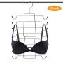 wangerx Tank Tops Hanger Stainless Steel Folding Space Saving Hanger Closet Organizer for Tank Tops, Cami, Bras, Bathing Suits, Belts, Ties (2 Pack Black)