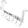 Art Over Door Hook Keys Hook Hanger 6 Hook Rack Clothes Holder for Closet Cabinet Door Wall Decor(White)