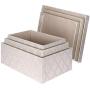 Toys Storage Bins 3-pcs Set - Fabric Decorative Storage Boxes with Lids - Shelf Closet Organizer Basket - Decor Nesting Boxes - Stylish Gift Boxes with Lids, Large/Medium/Small Sizes (Off White) Toys Storage Bins 3-pcs Set - Fabric Decorative Storage Boxes with Lids - Shelf Closet Organizer Basket - Decor Nesting Boxes - Stylish Gift Boxes with Lids, Large/Medium/Small Sizes (Off White)