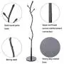 Aviat Coat Rack Free Standing Metal Holder,Easy Assembly&Sturdy&Vine Design,Tree Hallway/Entryway Coat Hanger Stand Storage Shelf for Clothes,Suits,Shoes,Bag Scarf [Ship from USA] (Black)