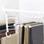 YUNAI Stainless Steel Pants Hangers Jeans Clothes Organizer Folding Storage Rack Space Saver Storage Rack for Hanging