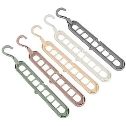 KYCPTNFJ 1/3/5/7Pcs Space Saving Hangers Clothes 9 Hole Hanger Towel Closet Organizer Storage Rack Color Random KYCPTNFJ 1/3/5/7Pcs Space Saving Hangers Clothes 9 Hole Hanger Towel Closet Organizer Storage Rack Color Random