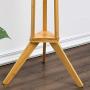 Shotbow Entryway Furniture Standing Coat Rack, Clothes Laundry Coat Rack with 6 Hooks 3-Tier Storage Shelves for Clothes Scarves Handbags Umbrella, Hat Hanger Organizer Rack Garment Rack (Yellow)