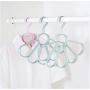 5 Ring Hole Tie Belt Clothes Hanger Necktie Scarf Holder Storage Rack Closet Organizer Space Saving Holder 5pcs Random Color