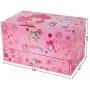 SONGMICS Ballerina Music Jewelry Boxes Storage Case with Drawer, Gift for Little Girls, Princess and Butterfly, Pink UJMC003 SONGMICS Ballerina Music Jewelry Boxes Storage Case with Drawer, Gift for Little Girls, Princess and Butterfly, Pink UJMC003