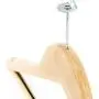 HANGERWORLD 10 Natural Wooden 17.7inch Hotel Coat Clothes Garment Non Slip Inlaid Bar Hangers Metal Security Ring HANGERWORLD 10 Natural Wooden 17.7inch Hotel Coat Clothes Garment Non Slip Inlaid Bar Hangers Metal Security Ring