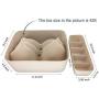 QsQueen Plastic Closet Underwear Organizer, Clothes Storage Box, Drawer Dividers, Under Bed Organizer 5 Set Beige