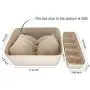 QsQueen Plastic Closet Underwear Organizer, Clothes Storage Box, Drawer Dividers, Under Bed Organizer 5 Set Beige
