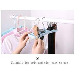 5pcs Random Color Eight-Hole New Creative Multifunctional Clothes Hanger Belt Clip Tie Rack Clothes Storage Holders Home Space Saving Hanger