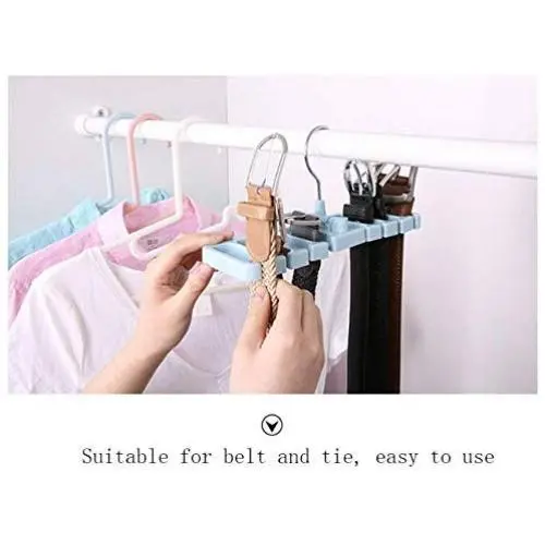 5pcs Random Color Eight-Hole New Creative Multifunctional Clothes Hanger Belt Clip Tie Rack Clothes Storage Holders Home Space Saving Hanger 5pcs Random Color Eight-Hole New Creative Multifunctional Clothes Hanger Belt Clip Tie Rack Clothes Storage Holders Home Space Saving Hanger
