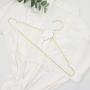 Wedding Dress Hangers - Set of 3 Gold Metal Bridal Hangers - Personalized Gift Tag and Hanger, Robe Hanger, Bridal Hanger, Dress Hanger,Bridesmaid Hanger - H-CH02G