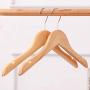 HYibiao Baby Hangers Children Hanger wooden Clothes Hanger 5 Pack Solid Wood Natural Finish Hanger Non Slip Hanger Heavy Duty Hangers