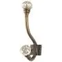 Indianshelf Handmade 2 Artistic Vintage Grey Iron Hexagon Small Key Hooks Hangers/Clothes Hooks for Doors
