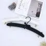 HOUTY Satin Padded Coat Hangers 15inch Thickly Foam Padded Clothes Hanger with Bow Knot Chrome Hook Pack of 5, Black HOUTY Satin Padded Coat Hangers 15inch Thickly Foam Padded Clothes Hanger with Bow Knot Chrome Hook Pack of 5, Black