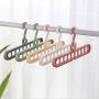 KYCPTNFJ 5PCS Nine Holes Rotating Hanger Multi-Function Folding Clothes Hanger Wardrobe Drying Clothes Space-Saving