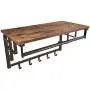 VASAGLE Industrial Coat Rack Shelf Wall Mounted, Coat Hooks Shelf with Hanging Rail, 5 Metal Removable Hooks and Storage Shelf for Entryway Hallway Bedroom Bathroom Living Room ULCR13AX VASAGLE Industrial Coat Rack Shelf Wall Mounted, Coat Hooks Shelf with Hanging Rail, 5 Metal Removable Hooks and Storage Shelf for Entryway Hallway Bedroom Bathroom Living Room ULCR13AX