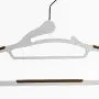 FIND_K Plastic Hangers, Durable Clothes Hangers with Non-Slip Pads, Space Saving Easy Slide Organizer for Bedroom Closet, Great for Shirts, Pants, Scarves, Strong Enough for Coat 1EA(Purple)