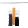 Inveroo Wood Tie Hangers for 20 Ties Or Belts Wood Clothes Hangers for Ties and Accessories (2 Hangers)