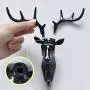 Creative Wall Decorations Animal Head Shaped Single Wall Hook / Hanger Resin Material for Hanging Clothes Coat Hats Keys Bags Purse Towels (Black Elephant)
