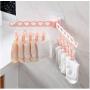 5pcs Color Random Folding Clothes Hanger Organizer Multi-Port Support Wall Mount Baby Clothes Drying Racks Bathroom Home Storage Rack with Clips 5pcs Color Random Folding Clothes Hanger Organizer Multi-Port Support Wall Mount Baby Clothes Drying Racks Bathroom Home Storage Rack with Clips