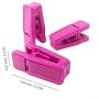 JumpyFire Velvet Hangers Clips, 20 PCS Plastic Clothes Hangers Clips, Baby Hanger Clips for Coat Hanger Pants Hangers, Pink